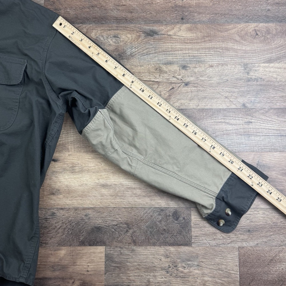 Cabela's Long Sleeve Hunting Shooting Shirt Padded Shoulder Men's Size XL Green - Picture 7 of 8